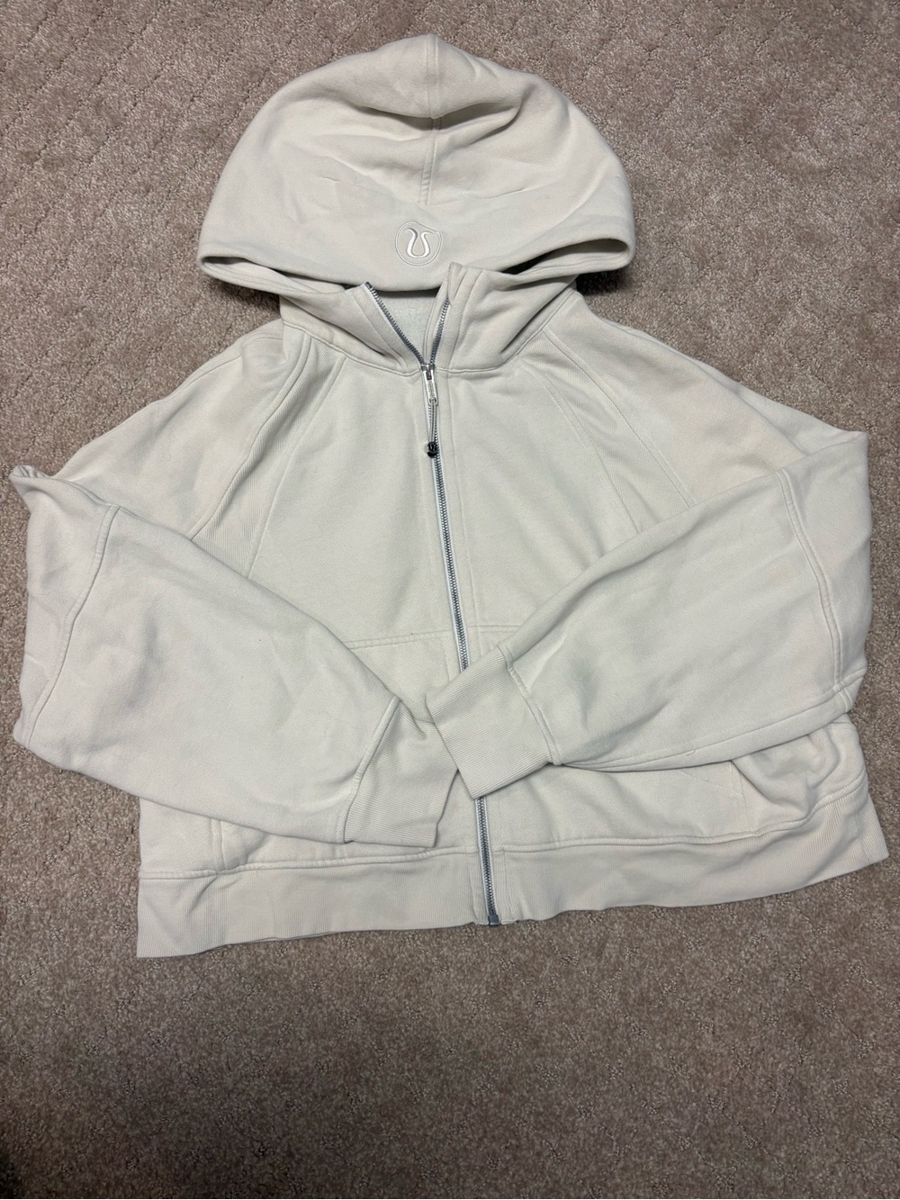 Lululemon Scuba Zip-Up Hooded Sweatshirt- XL/XXL- Bone